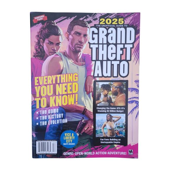 2025 Unofficial Guide to Grand Theft Auto Magazine GTA VI Vice City Liberty Maps - Picture 1 of 3